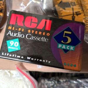 RCA 90 MINUTE AUDIO CASSETTES 5 PACK